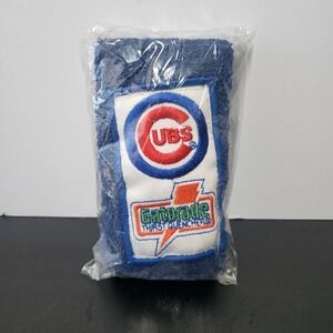 Vintage Chicago Cubs Wrist Sweat Bands Gatorade (x2) MLB Baseball Blue Cloth NOS